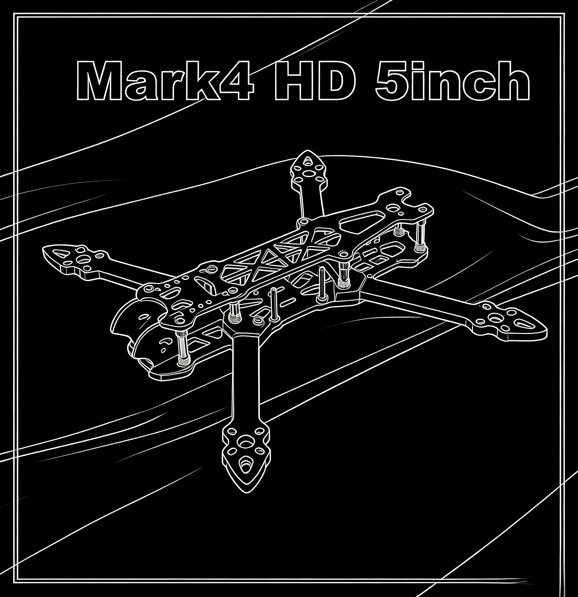 Carbon Fiber Drone Arm - MARK4 V2 Mark 4 V2 5inch