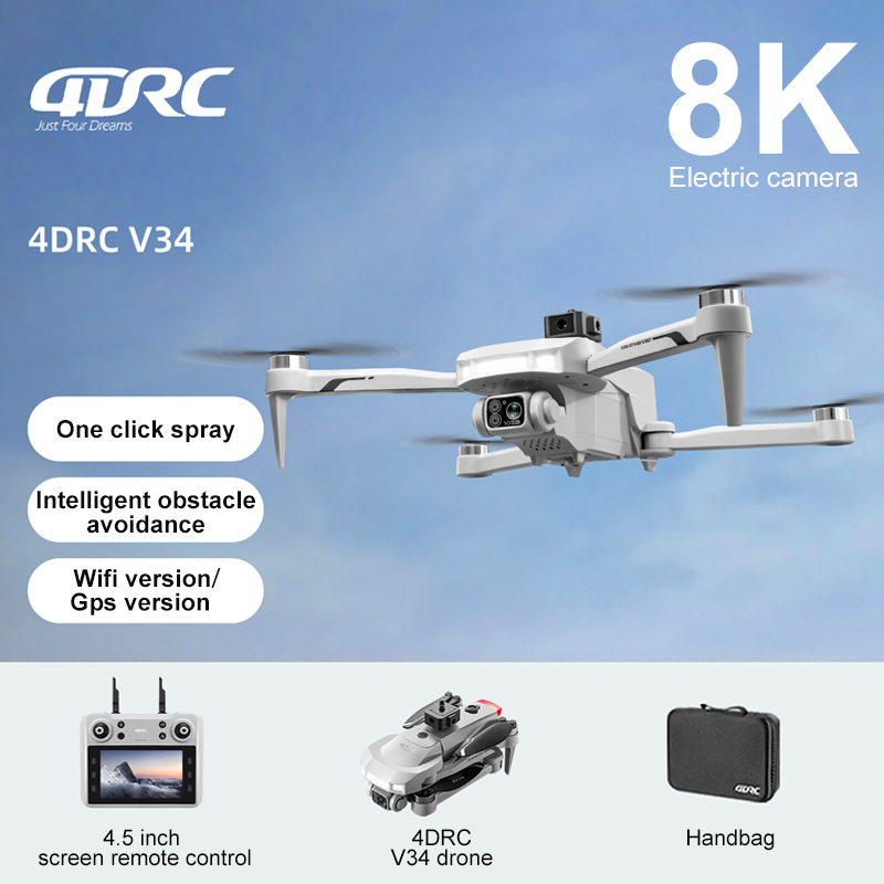 2025 New V34 Drone 8K Camera P - Drone Rc Team City ulasan dan harga