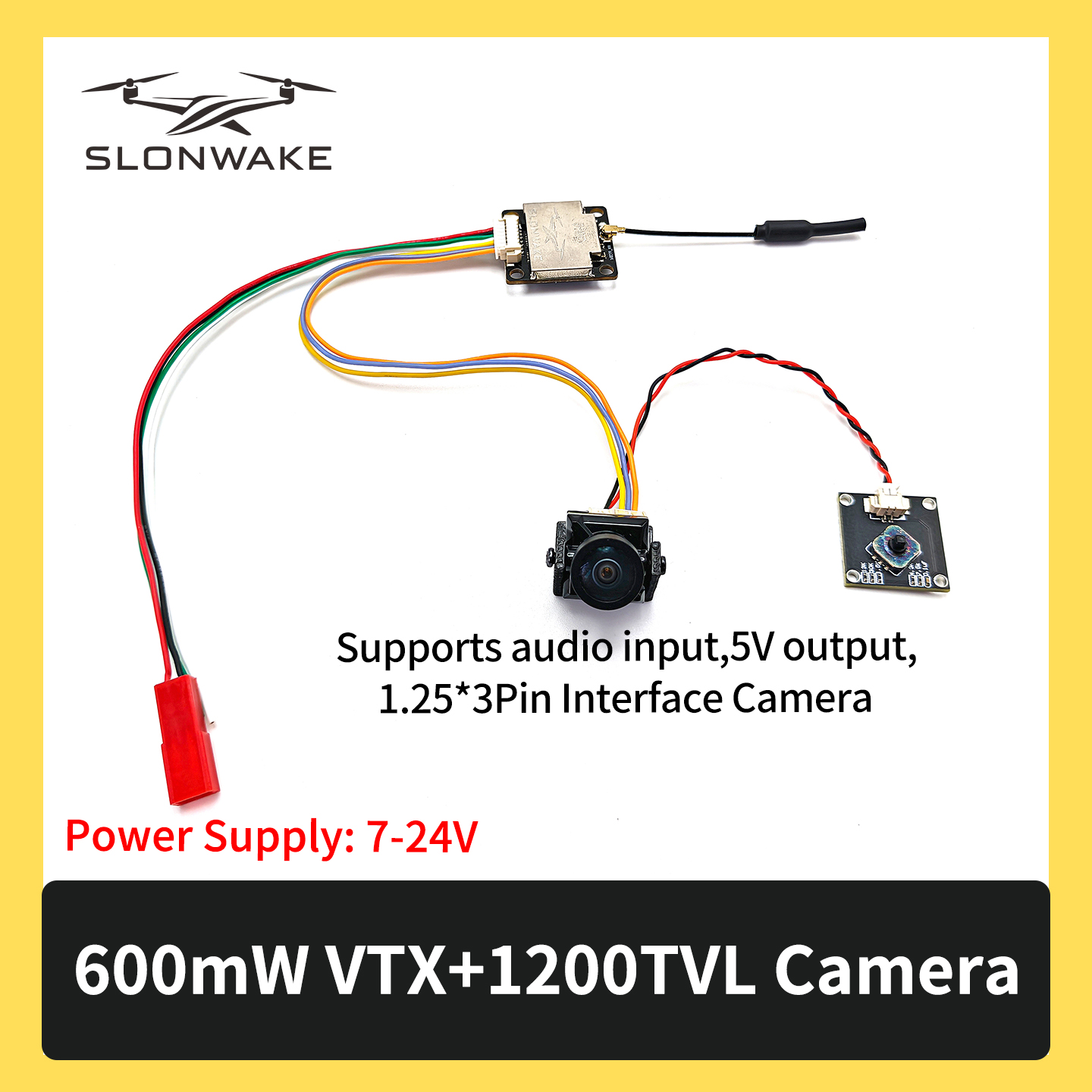 SLONWAKE 5.8G 600mW 7-24V FPV  - Drone And Car ulasan dan harga