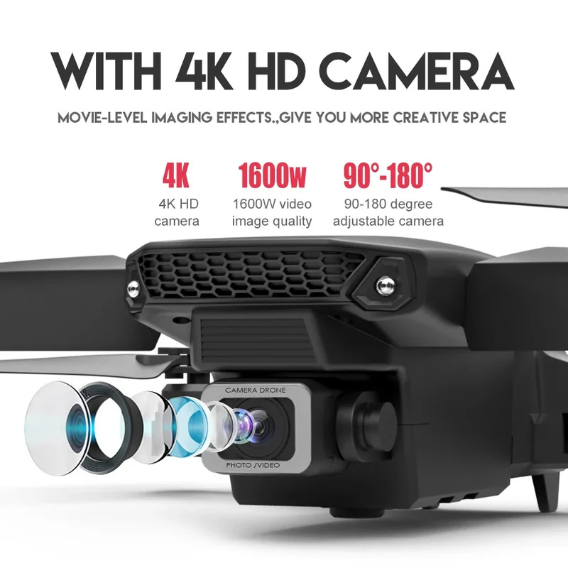 E88 ProIntelligent Folding Dro - Drone Rc Team City ulasan dan harga