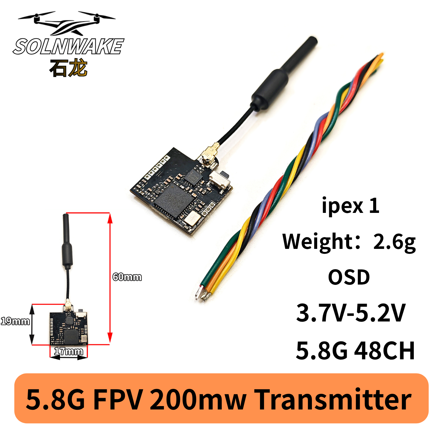 SLONWAKE Nano 5.8G 48CH 200mW  - Drone Rc Control ulasan dan harga