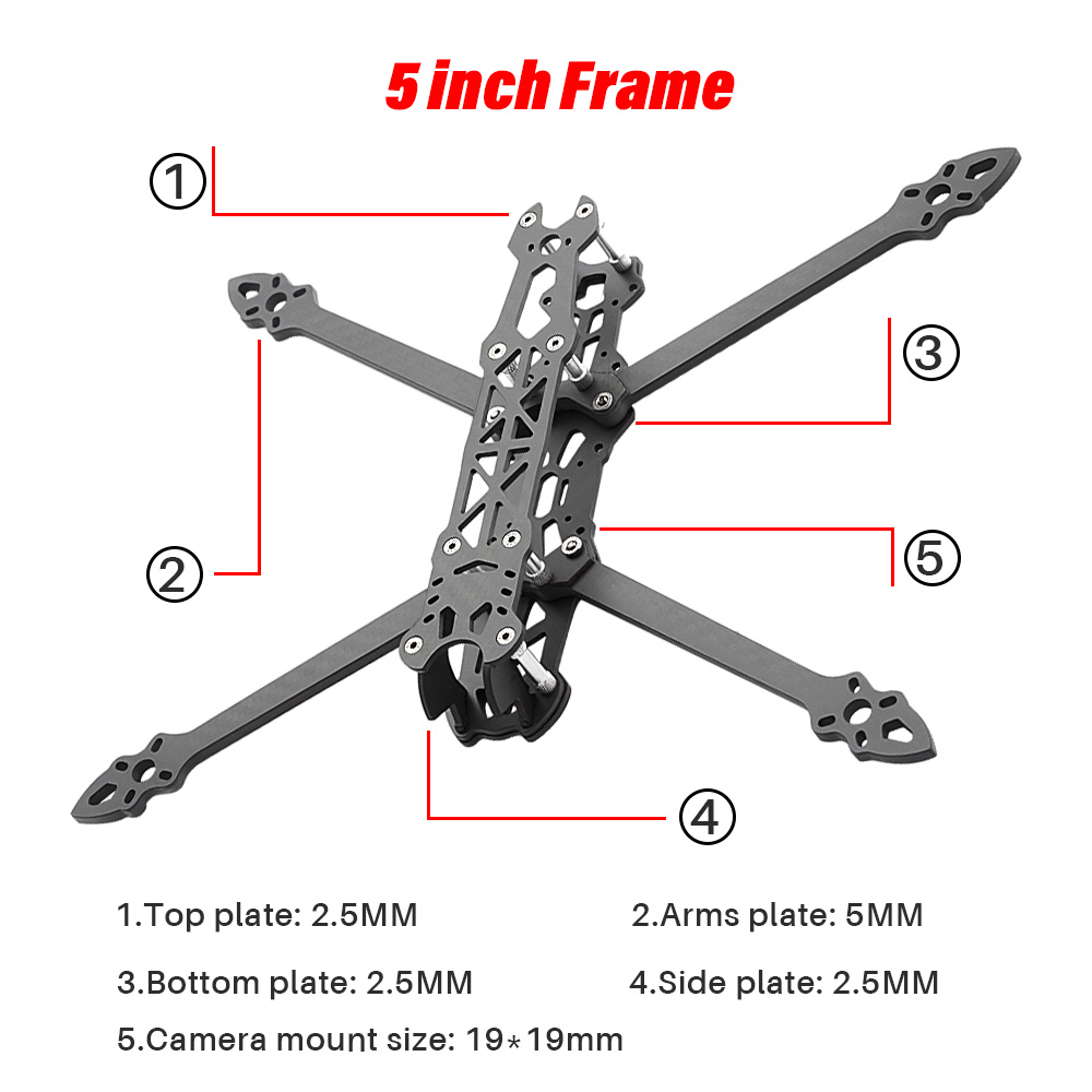 Mark4 5inch FPV Racing Drone F - Carbon Fiber Drone Arm ulasan dan harga
