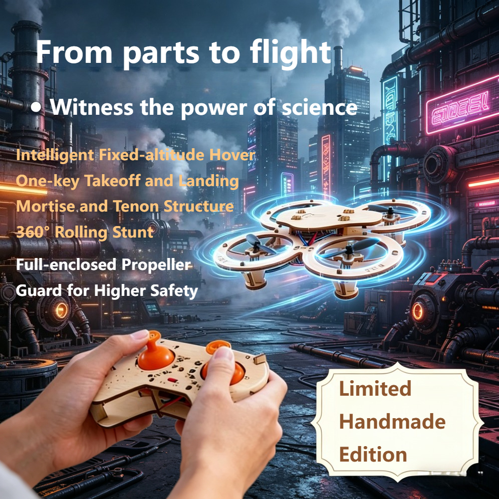 2026 New Wooden DIY Assembled  - Drone Rc Control ulasan dan harga