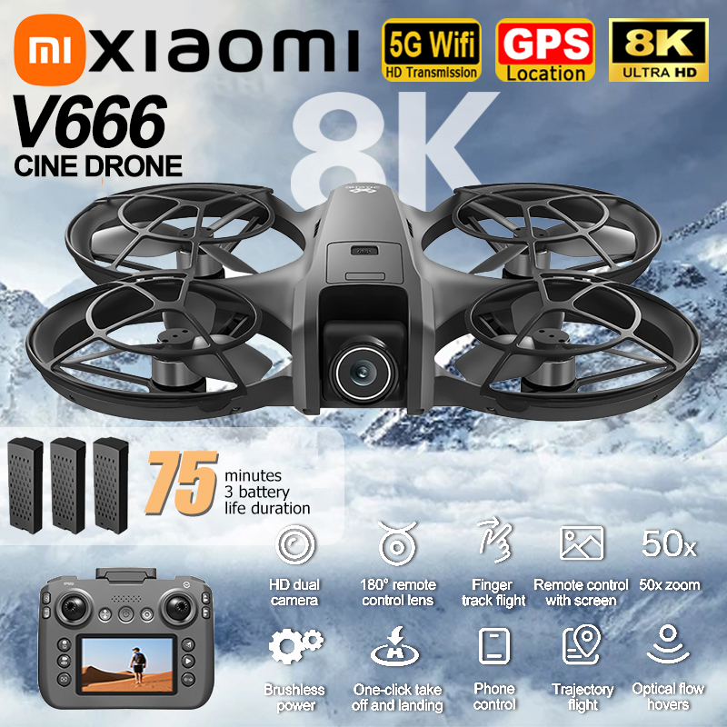 Xiaomi V666 Drone 8K Aerial HD - Drone Rc Team City ulasan dan harga