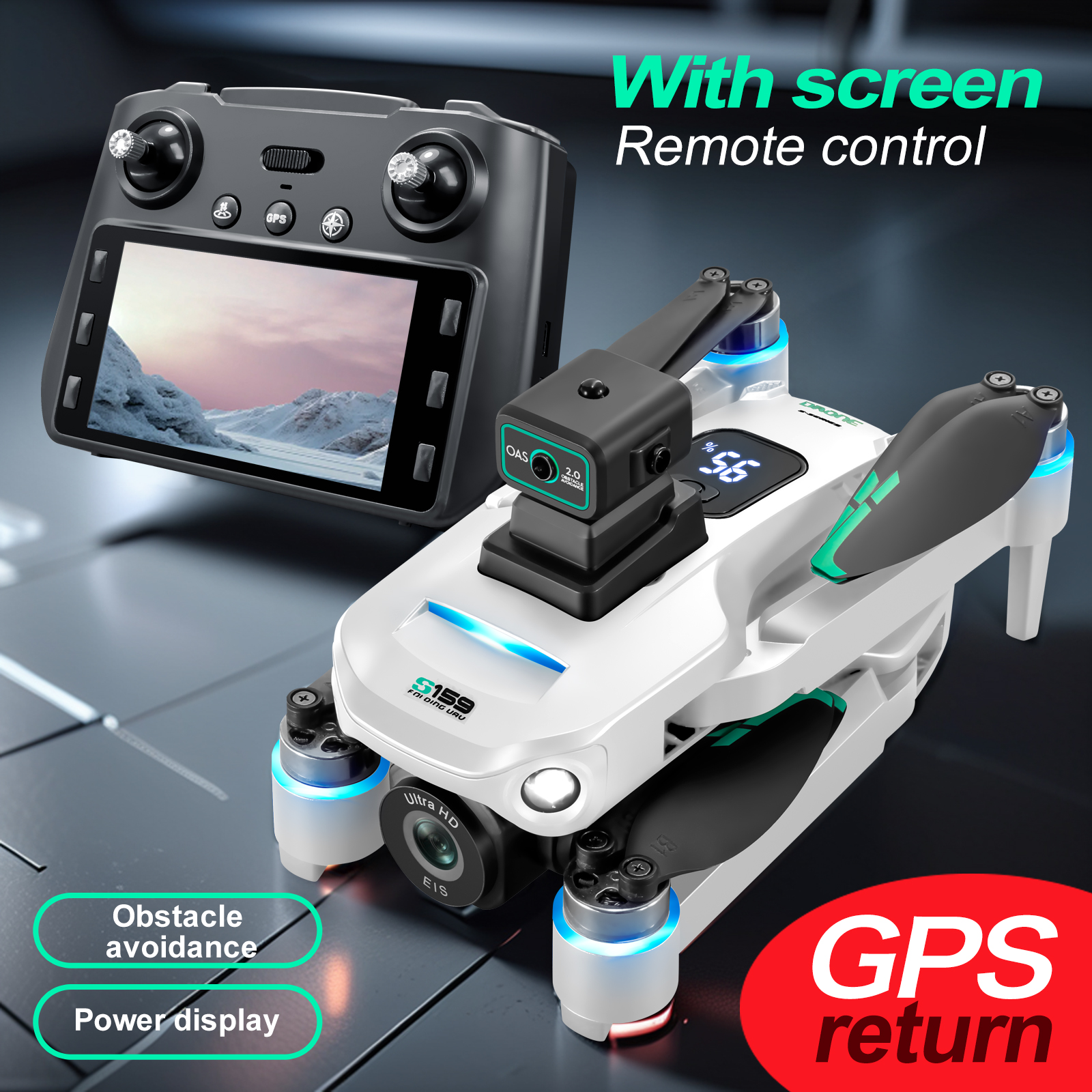 S159 GPS Drone 4K Profesional  - Drone Rc Helicopter With Camera ulasan dan harga